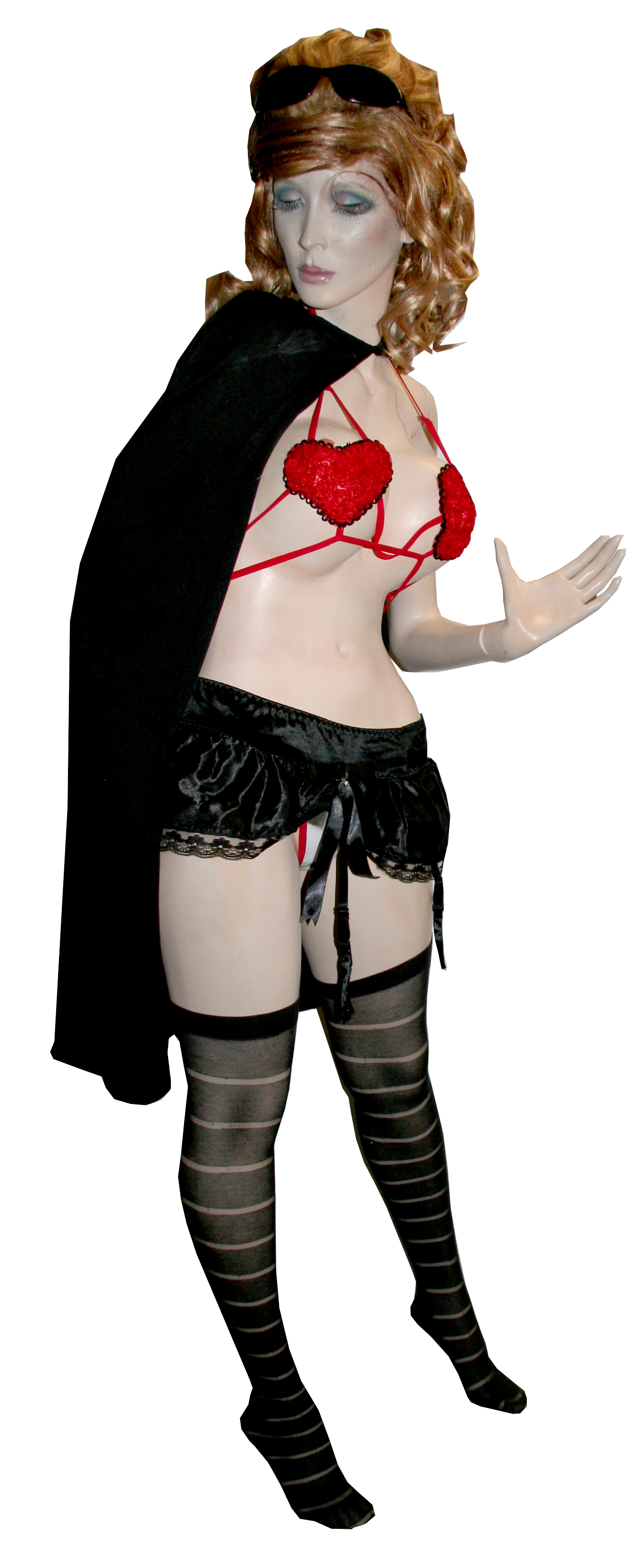 Schaufensterfigur "Mannequin Anastisia" stehend, Lebensgroß 180cm,  im Top mit Umhang